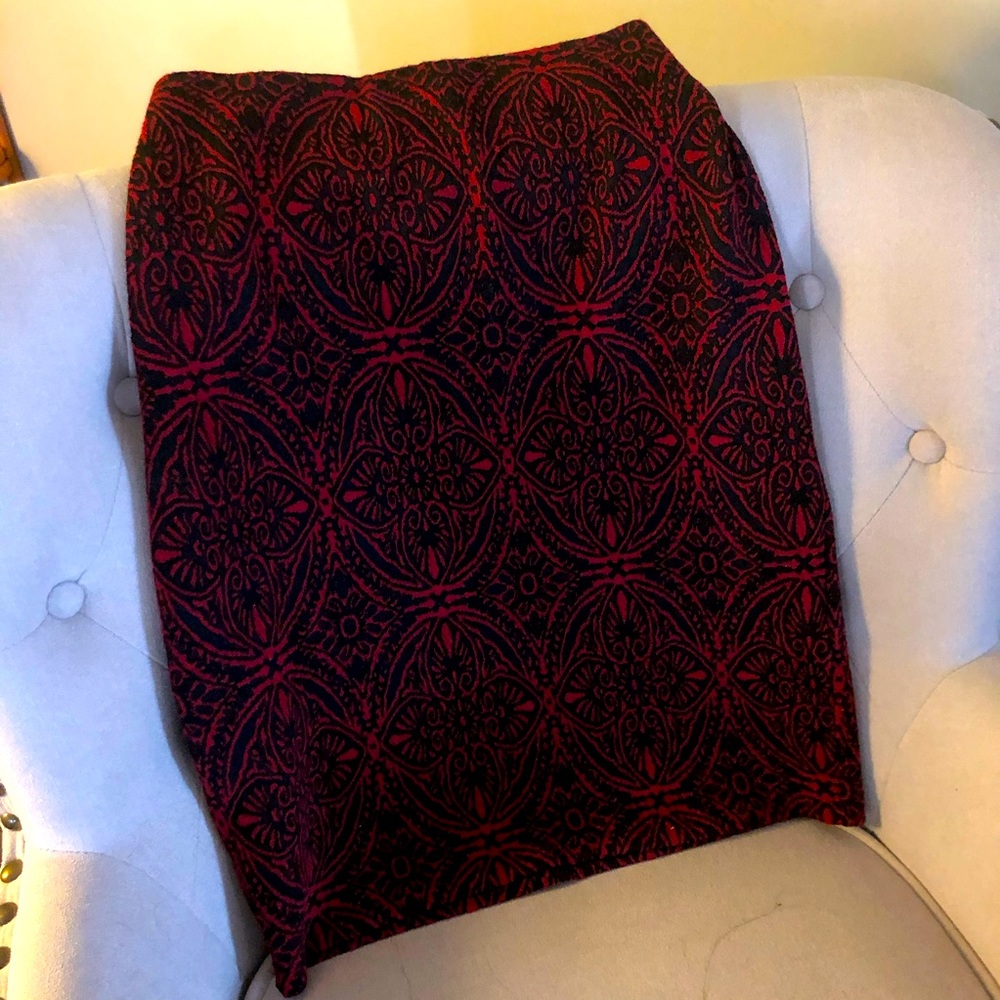 Printed Pencil Skirt